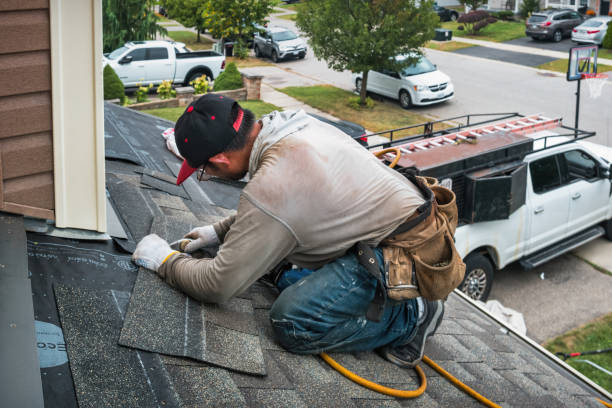 Professional Roofing technician working in Wallington, NJ